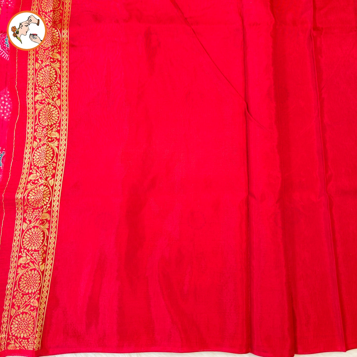 Dark Pink Fancy border Soft Banarsi Silk Partywear Saree