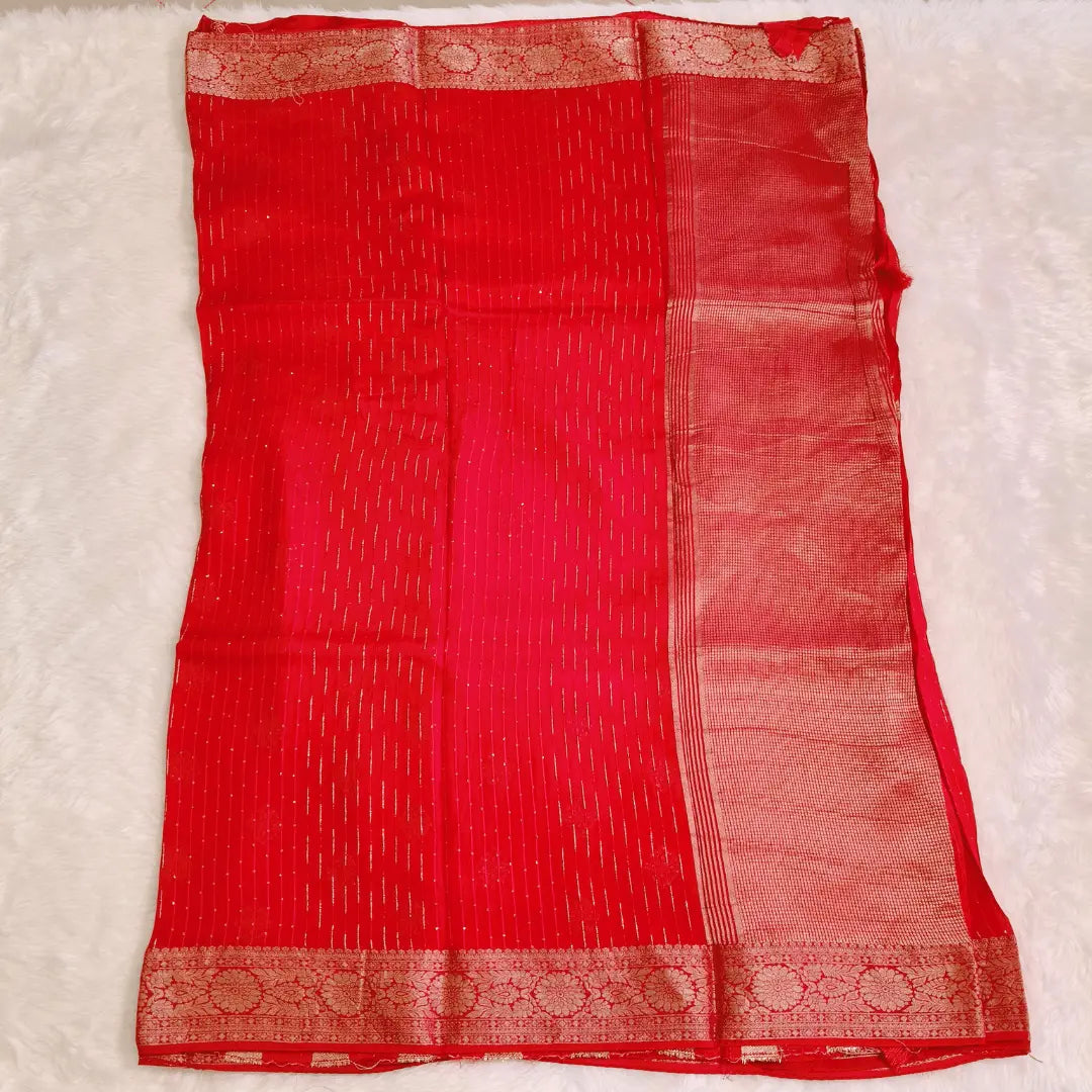 Red Fancy silk saree Vivahasilks