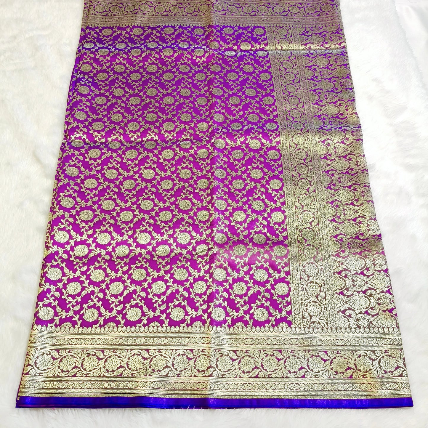 Violet Bridal Wedding Banarasi Saree Vivahasilks