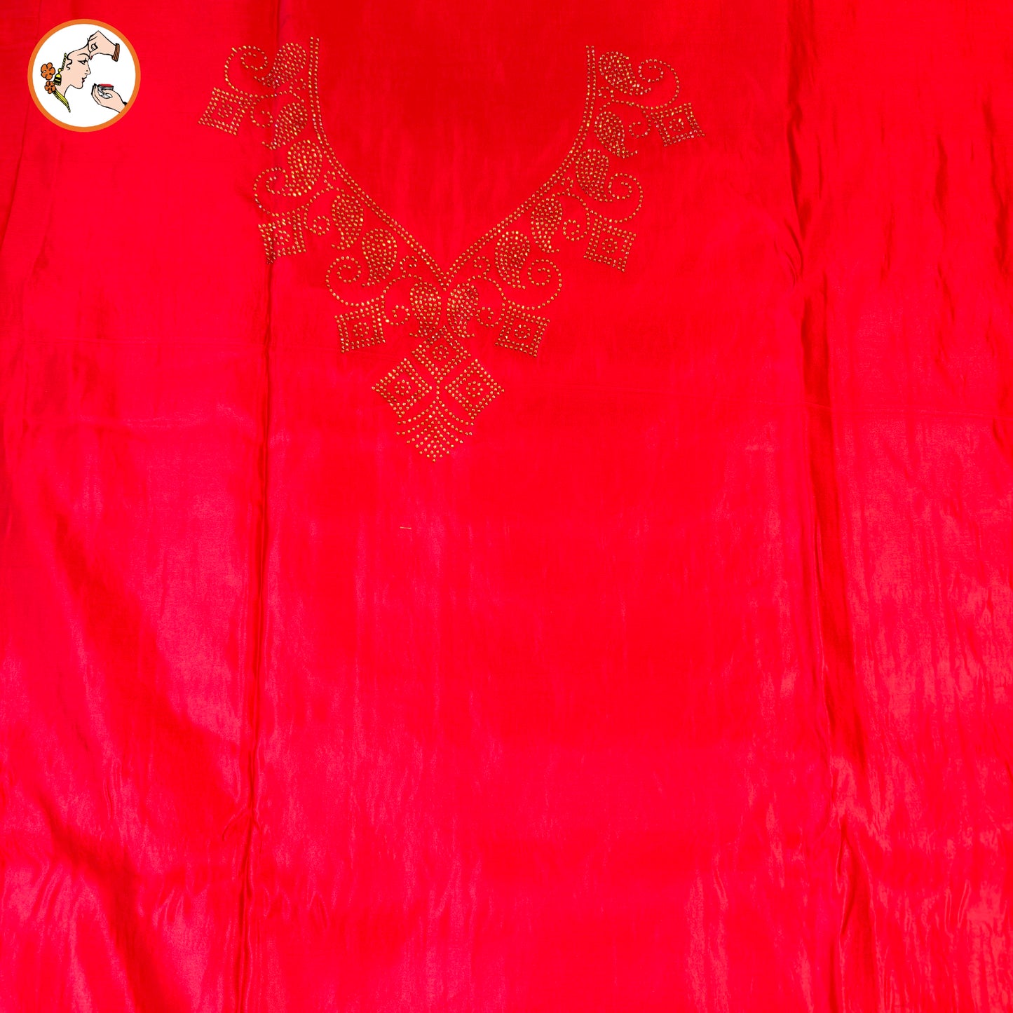 Red Bridal Pure Banarasi Partywear Saree with Zircon stones