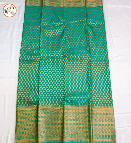 Dark Green Traditional 1000 butta Kanchipuram Silk Saree
