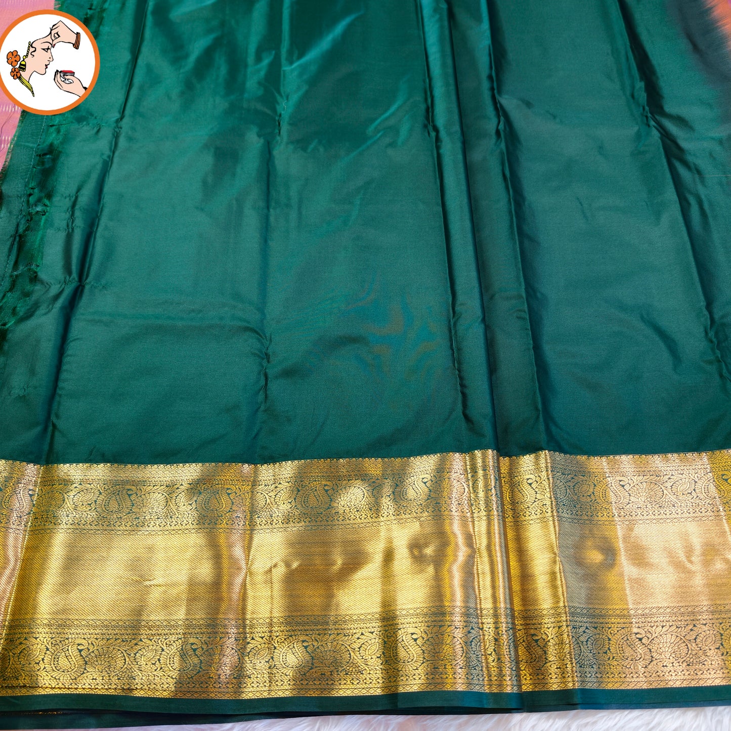 Mauve Pink (Arakku) Vairoosi Vertical stripes Kanchipuram Semi Silk Saree