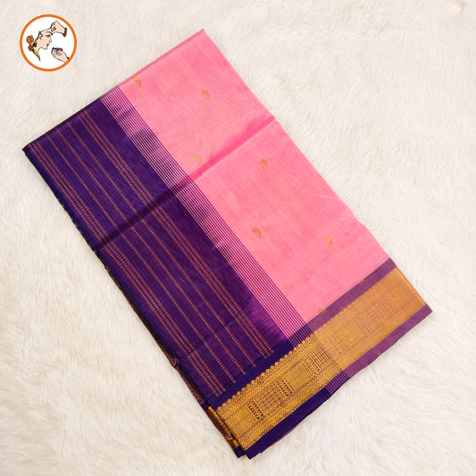 Soft Pink Traditional Pure Silk Cotton Saree