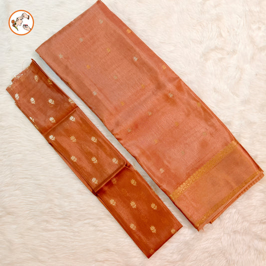 Biscuit colour Viscose Soft Silk Fancy Saree with Satin border