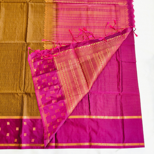 Brown purple combination Soft Silk