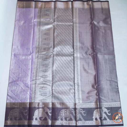 Lavender Kanchipuram Blended Silk Saree Vivahasilks
