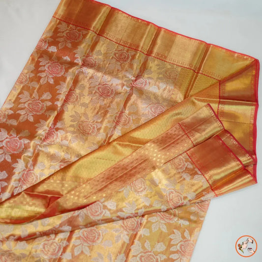 Orange Pure Kanchi Silk Vivahasilks