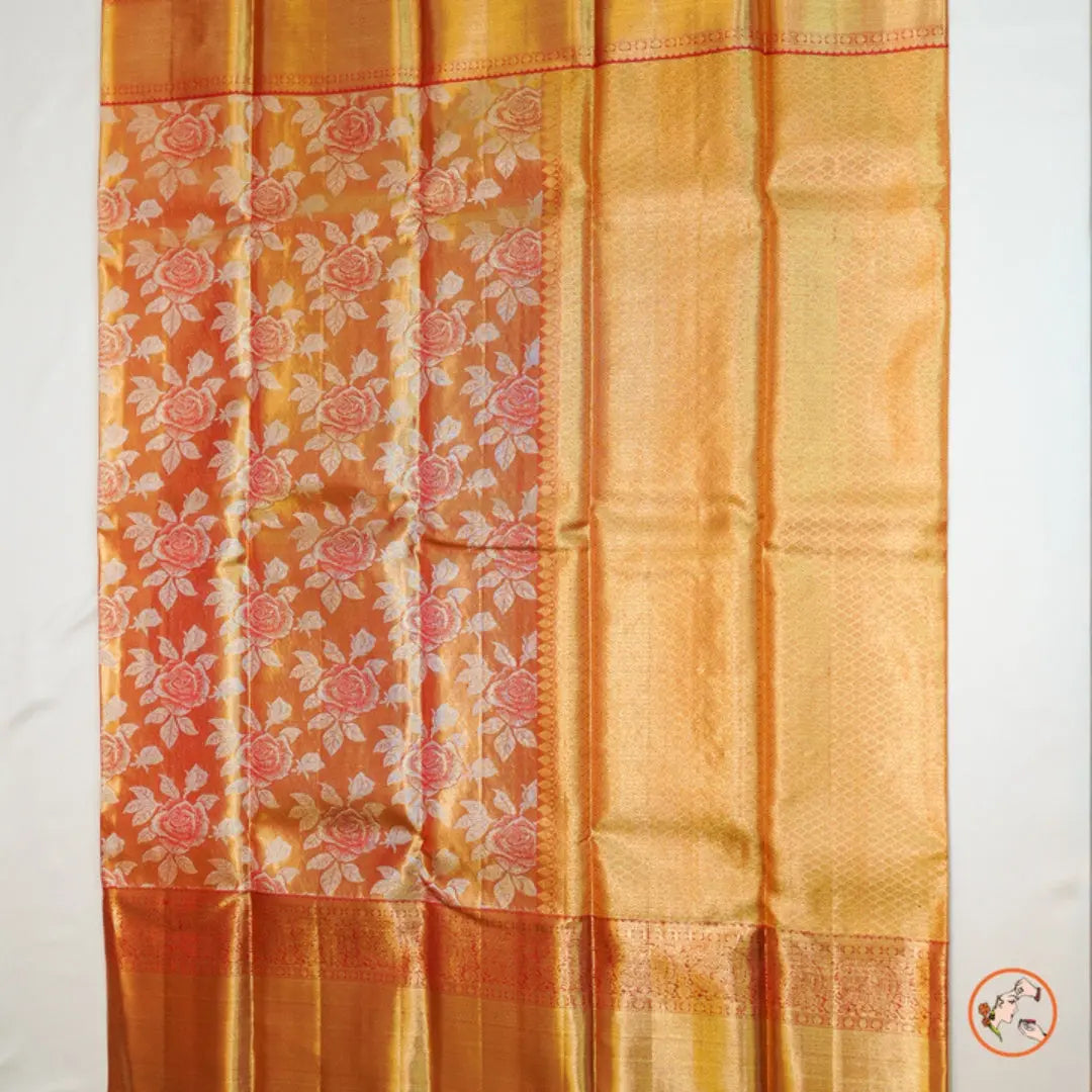 Orange Pure Kanchi Silk Vivahasilks