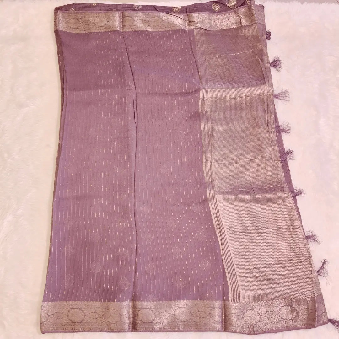 Pastel Purple Fancy silk saree Vivahasilks