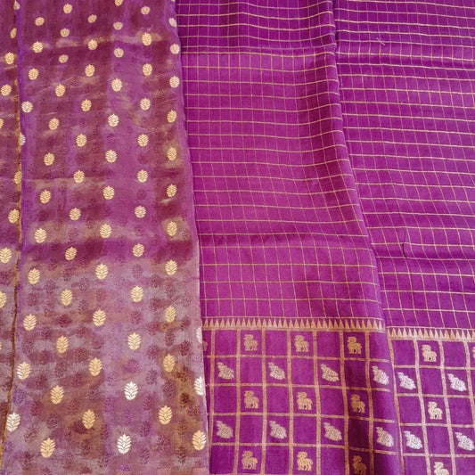 Purple Viscose Silk Saree Vivahasilks