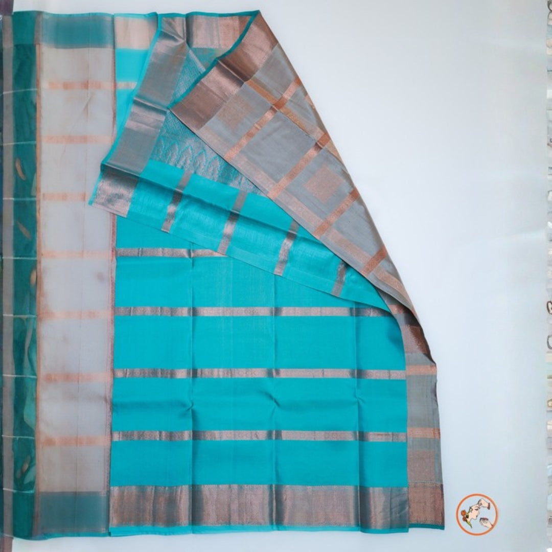 Sky Blue Pure Kanchi Silk