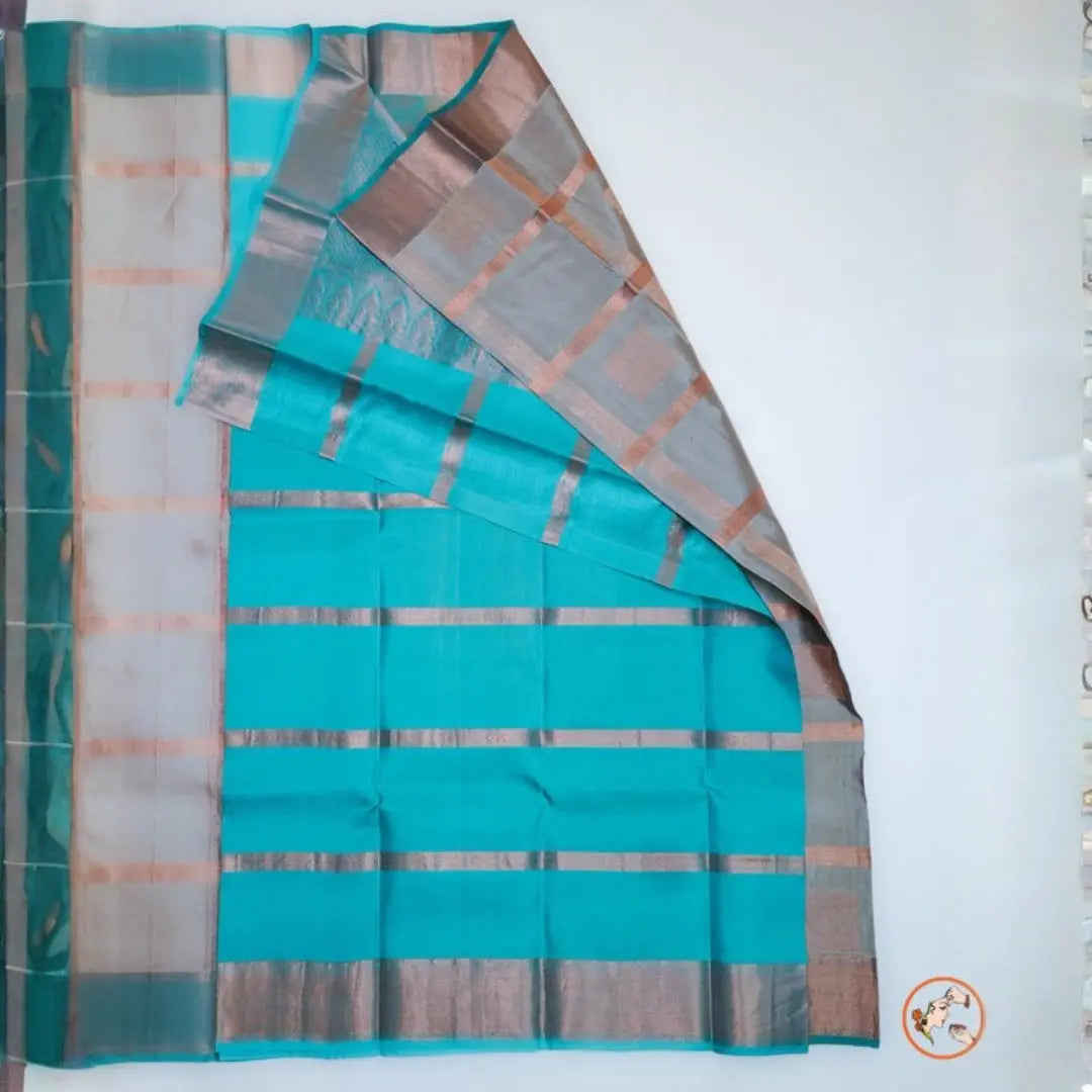 Sky Blue Pure Kanchi Silk Vivahasilks