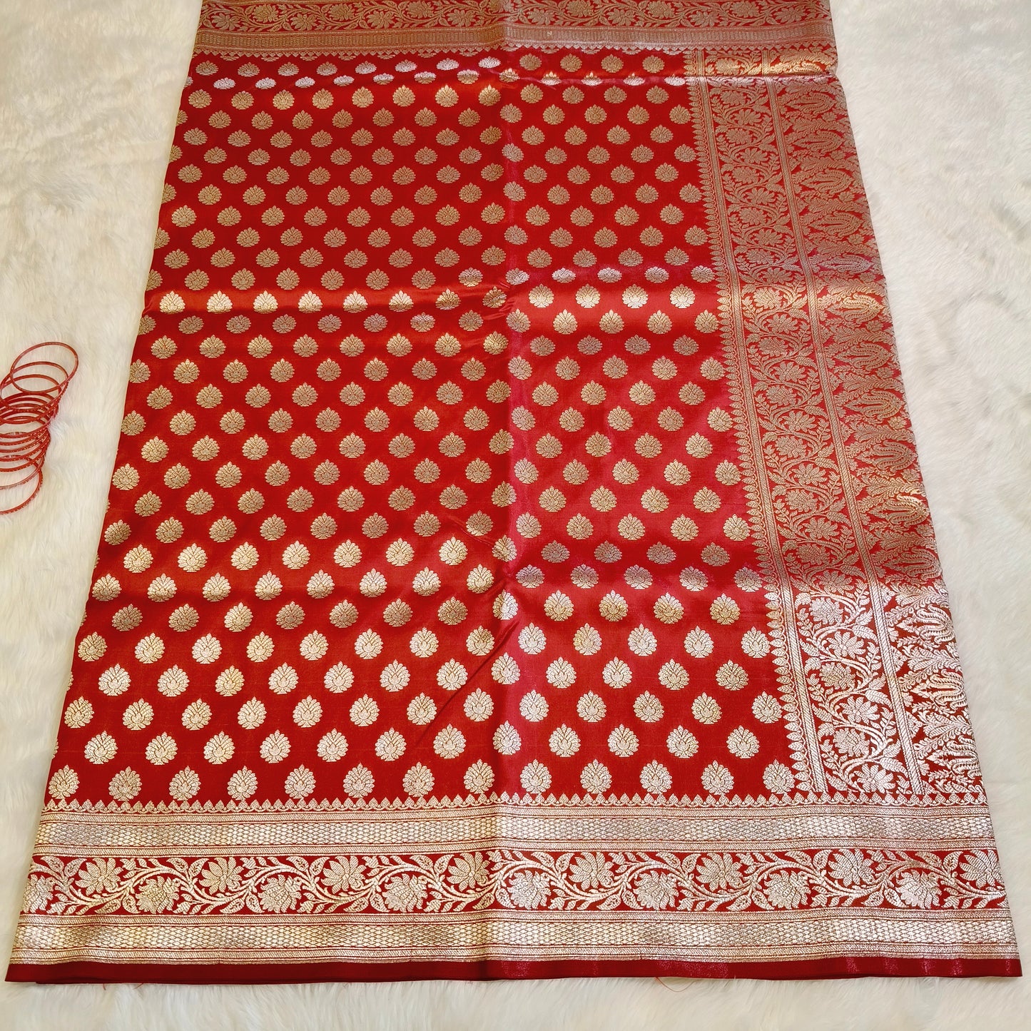 Red Bridal Wedding Banarasi Saree