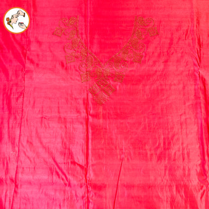 Pink Bridal Pure Banarasi Partywear Saree with Zircon stones