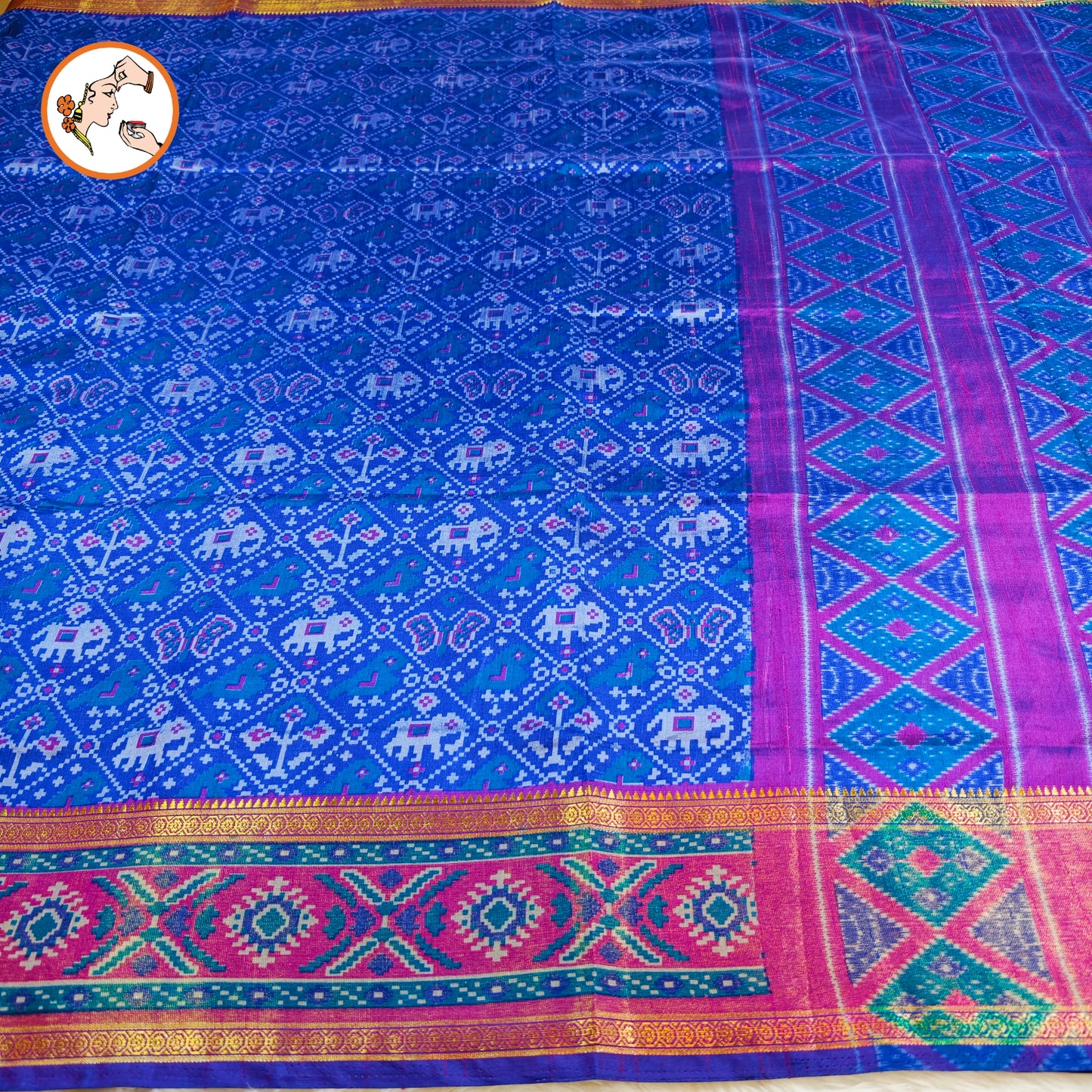 Blue Pochampally Silk Cotton Casual Saree