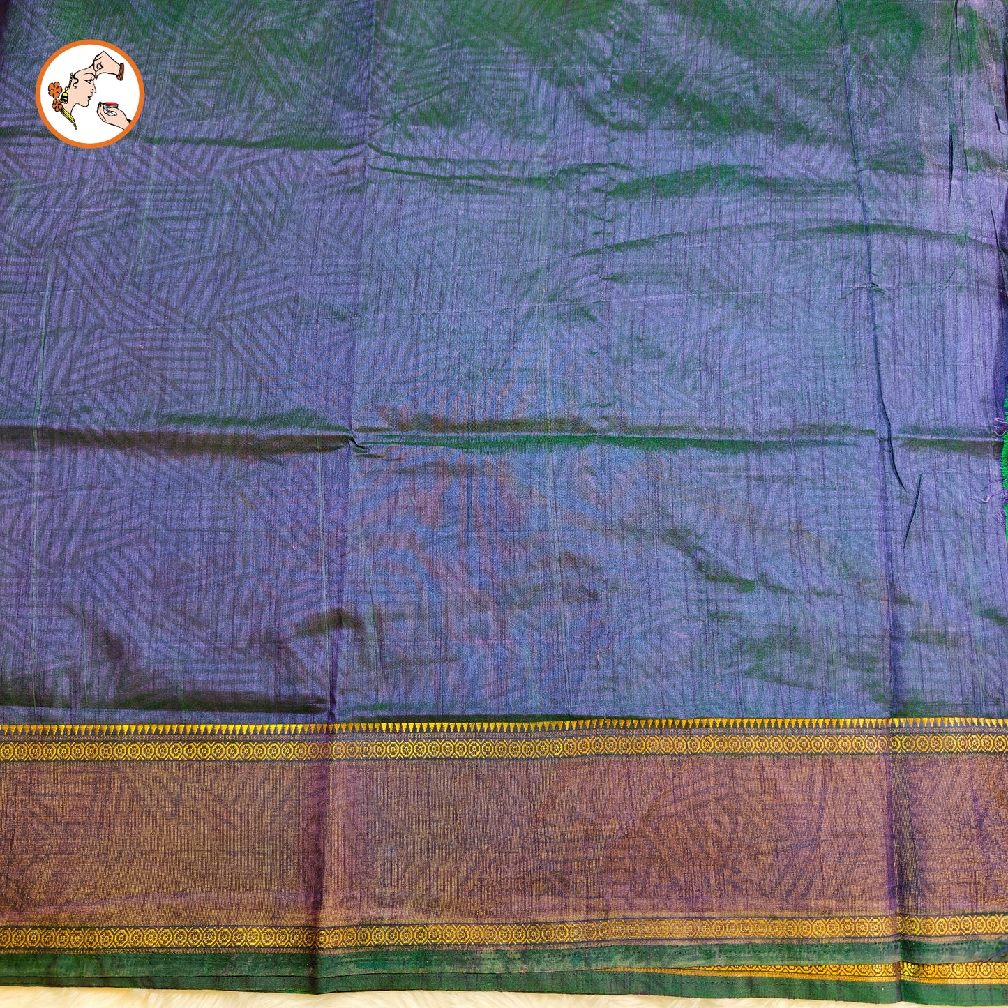 Peacock Green Pochampally Silk Cotton Casual Saree