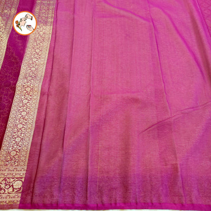 Cream with Maroon border Premium Banarasi Georgette Saree
