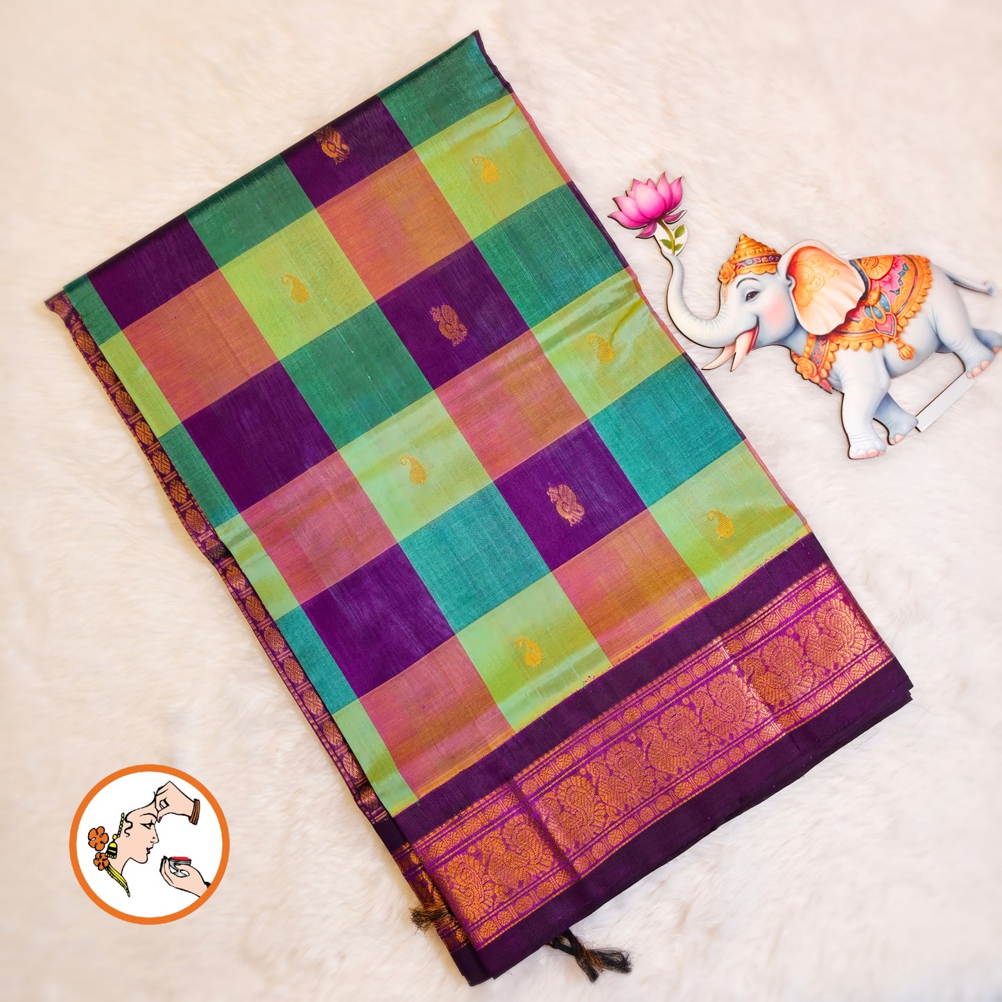 Purple Paalum Pazhamum Pure Silk Cotton Saree