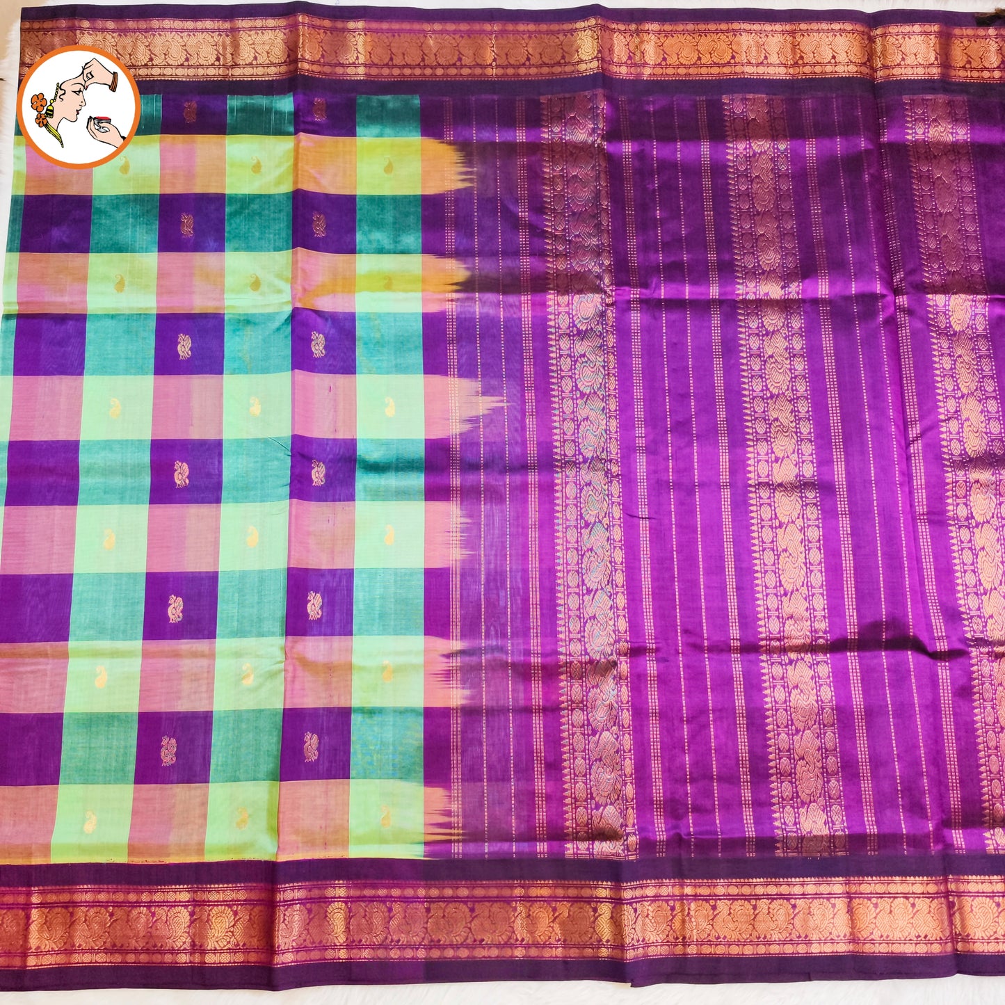 Purple Paalum Pazhamum Pure Silk Cotton Saree