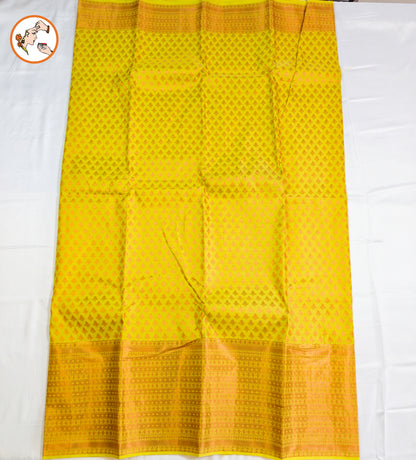 Yellow Traditional 1000 butta Kanchipuram Silk Saree