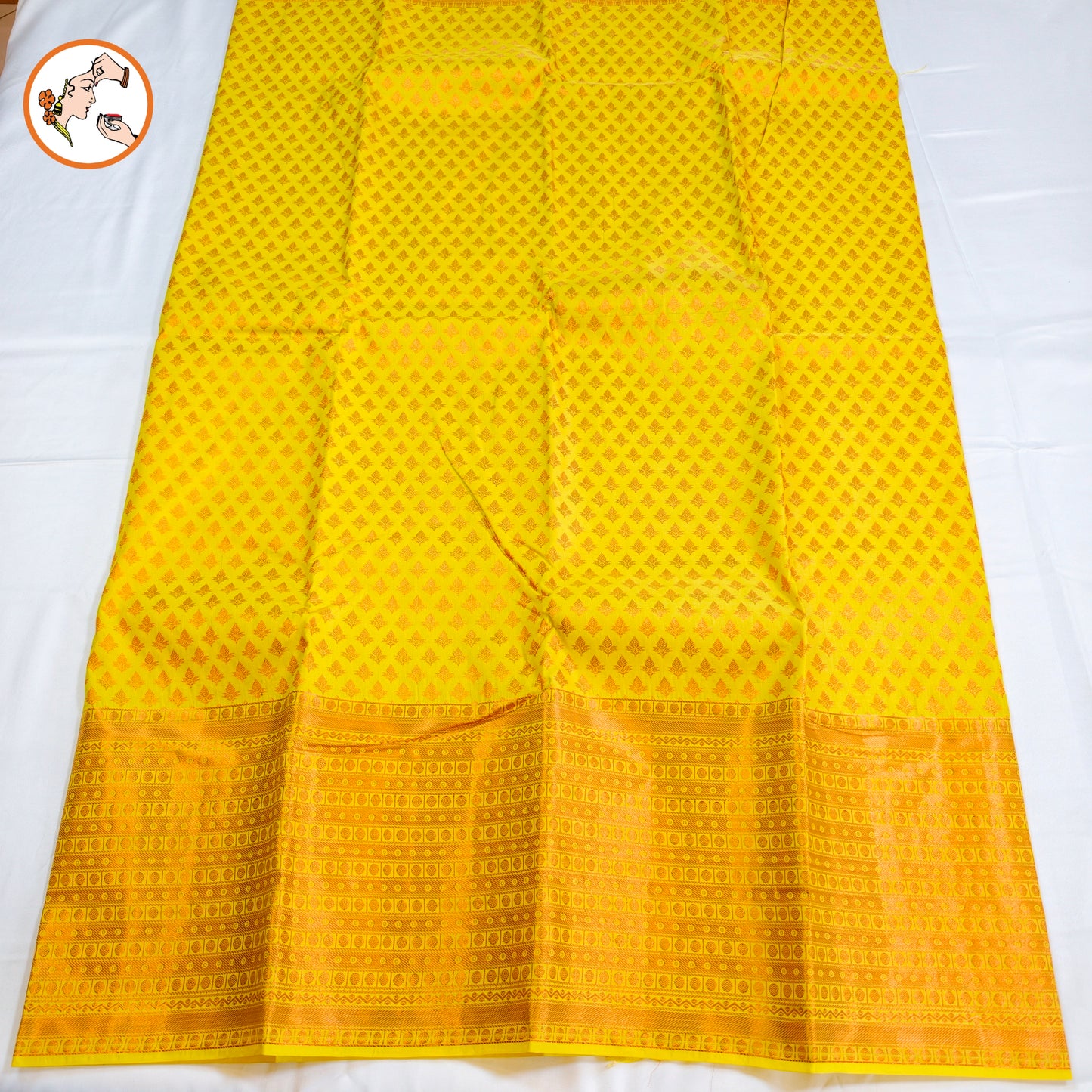 Yellow Traditional 1000 butta Kanchipuram Silk Saree