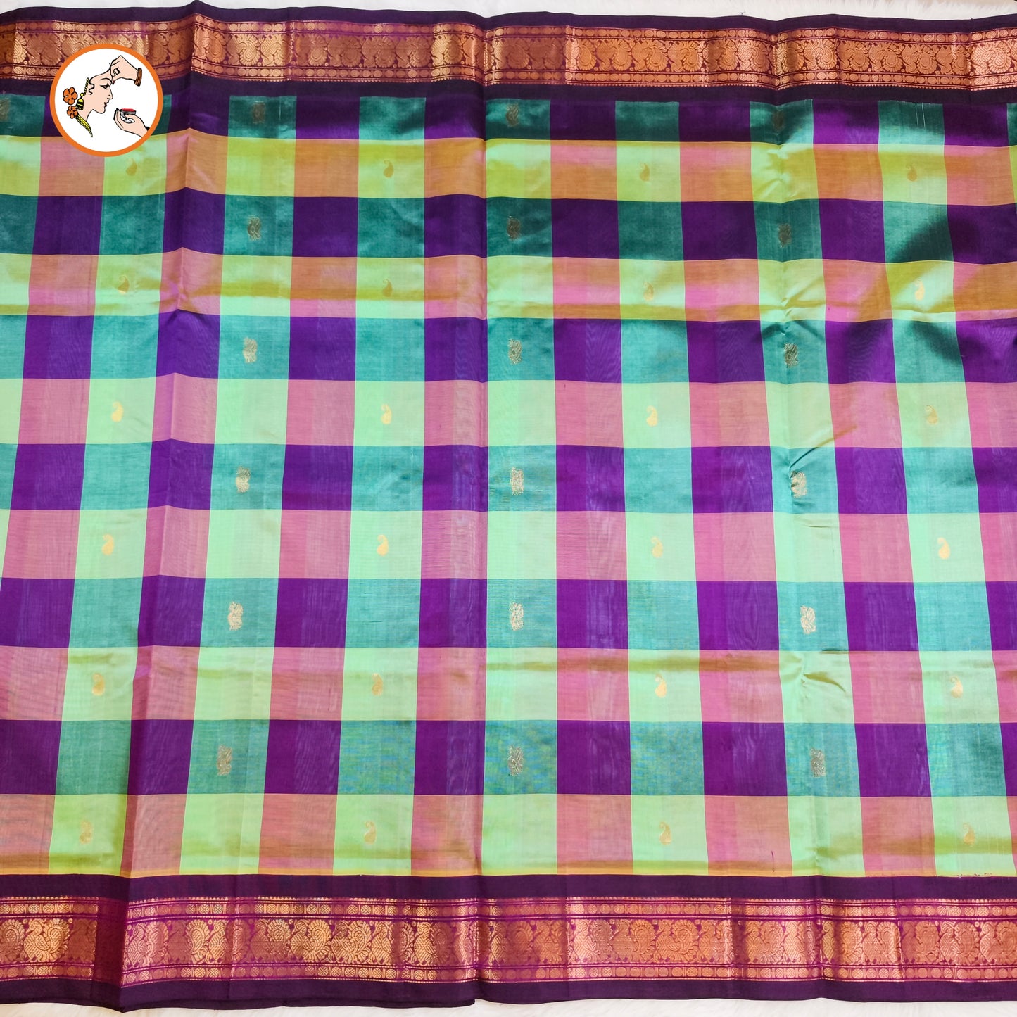 Purple Paalum Pazhamum Pure Silk Cotton Saree