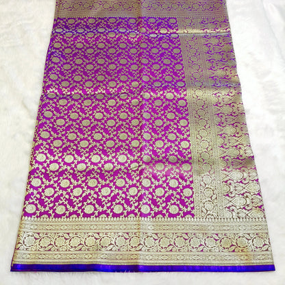 Violet Bridal Wedding Banarasi Saree Vivahasilks