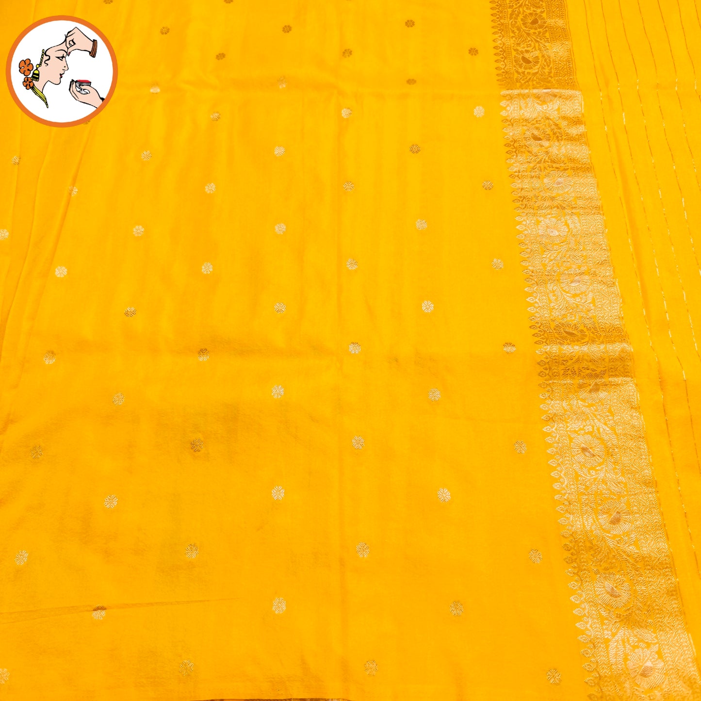 Yellow Peacock border Fancy Silk Saree