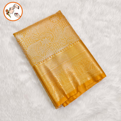 Gold Kanchipuram Mix Bridal High Tissue Silk Saree