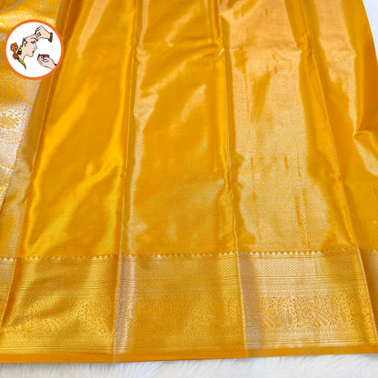Gold Kanchipuram Mix Bridal High Tissue Silk Saree