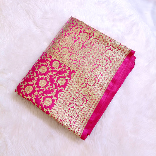 Pink Bridal Wedding Banarasi Saree
