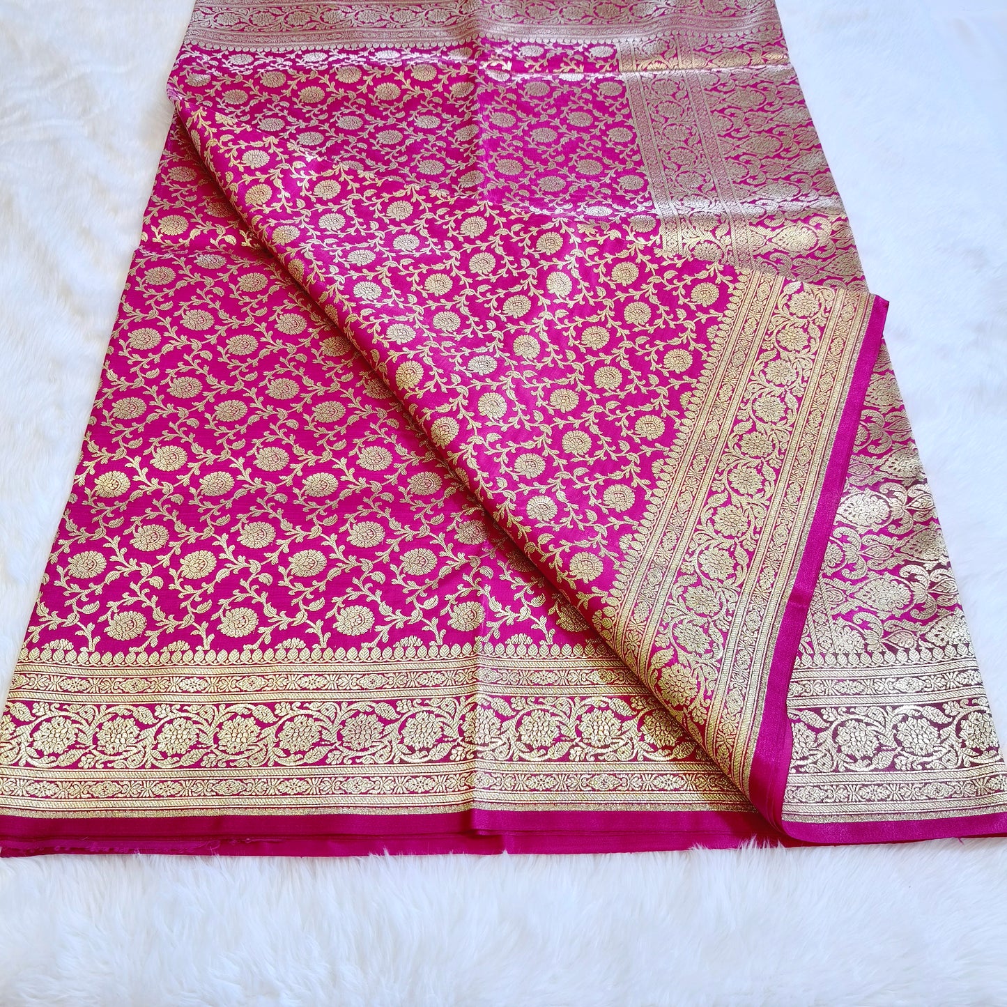 Pink Bridal Wedding Banarasi Saree