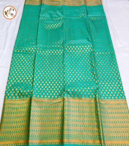 Dark Green Traditional 1000 butta Kanchipuram Silk Saree