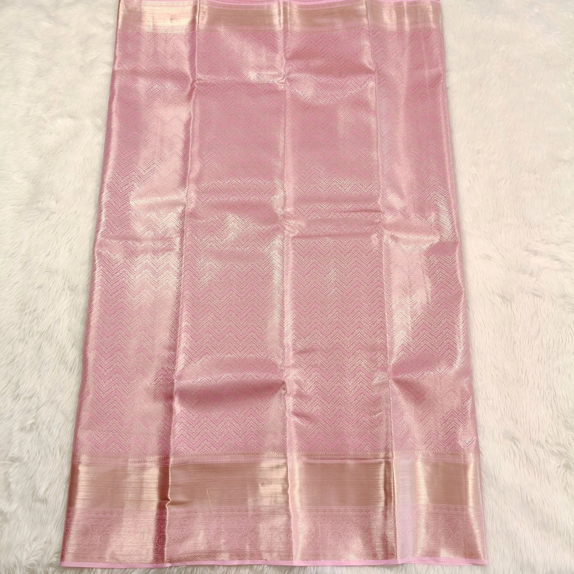 Lotus Pink High Tissue Kanchipuram Mix Silk Saree Vivahasilks