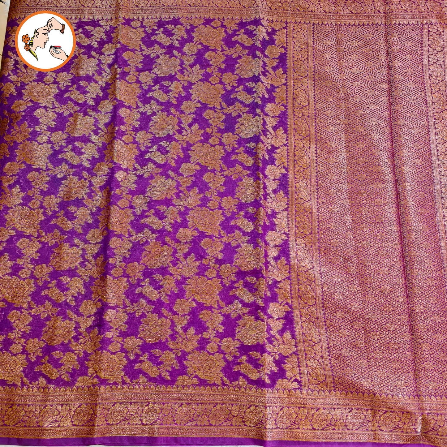 Purple Khaddi Banarasi Designer Saree