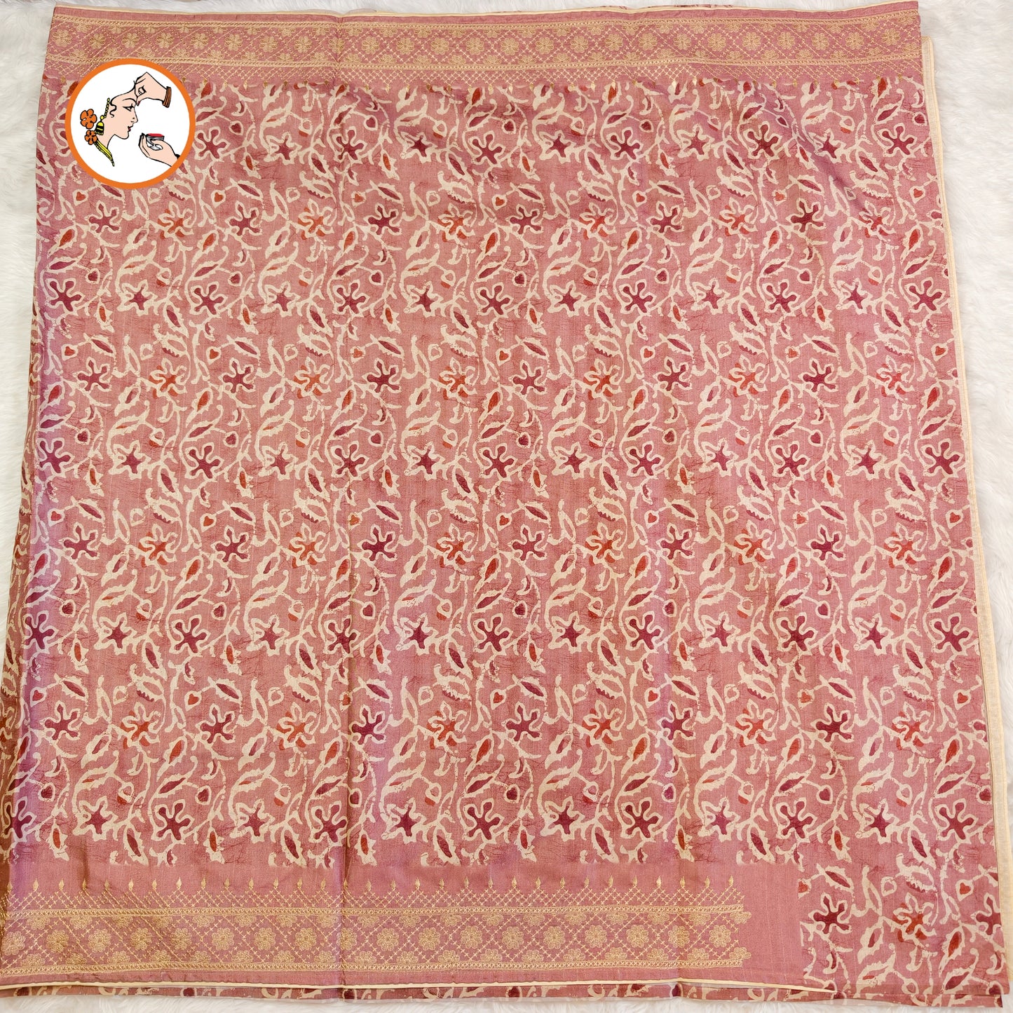 Onion Pink Unique Pattern Raw Silk Designer Saree with embroidery work