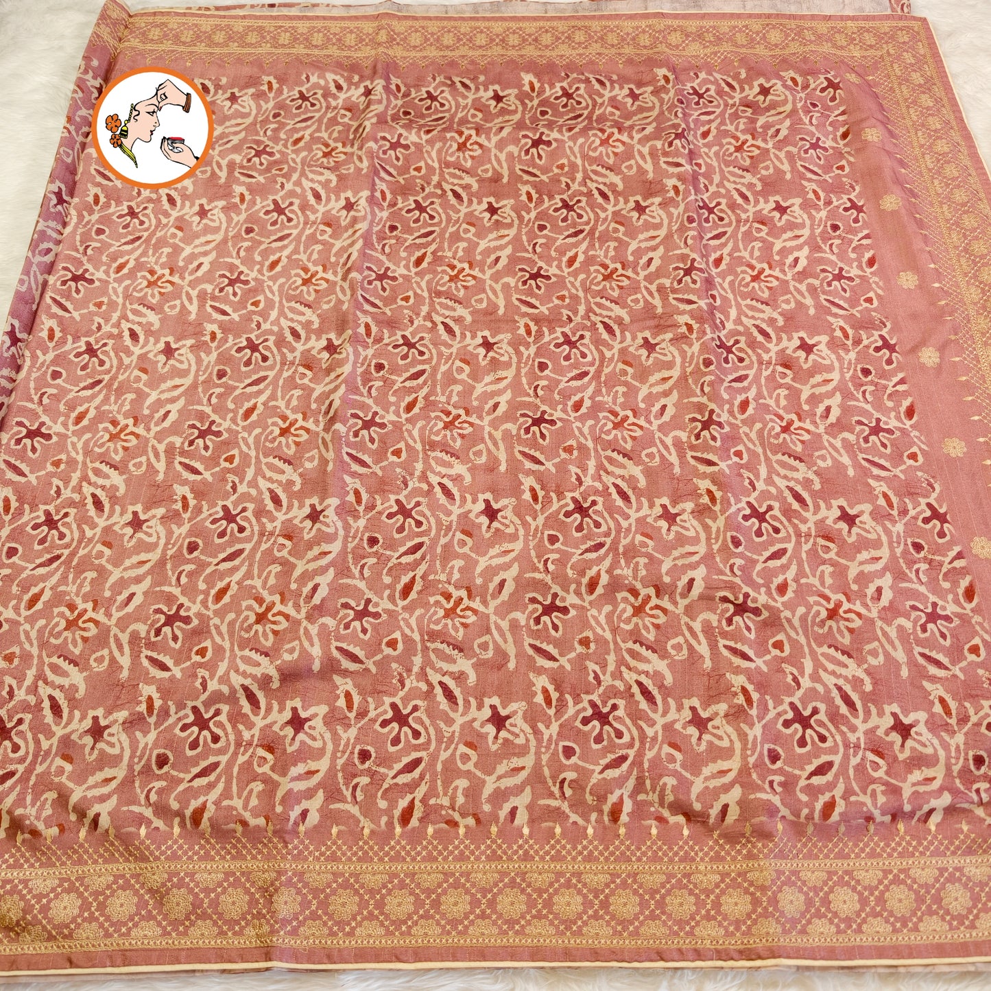 Onion Pink Unique Pattern Raw Silk Designer Saree with embroidery work