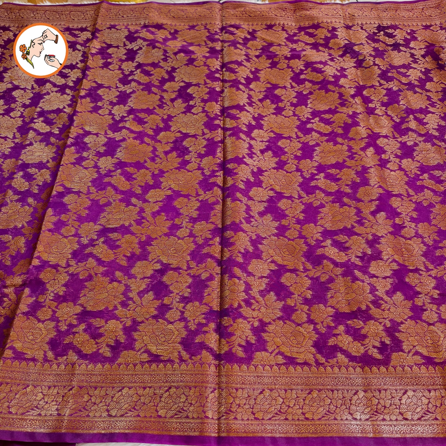 Purple Khaddi Banarasi Designer Saree