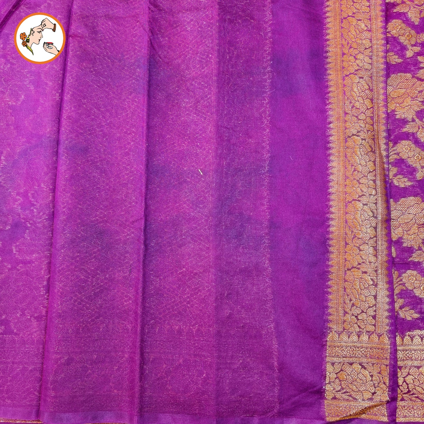 Purple Khaddi Banarasi Designer Saree