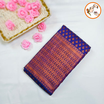 Violet Tradtional 1000 butta Kanchipuram Silk Saree
