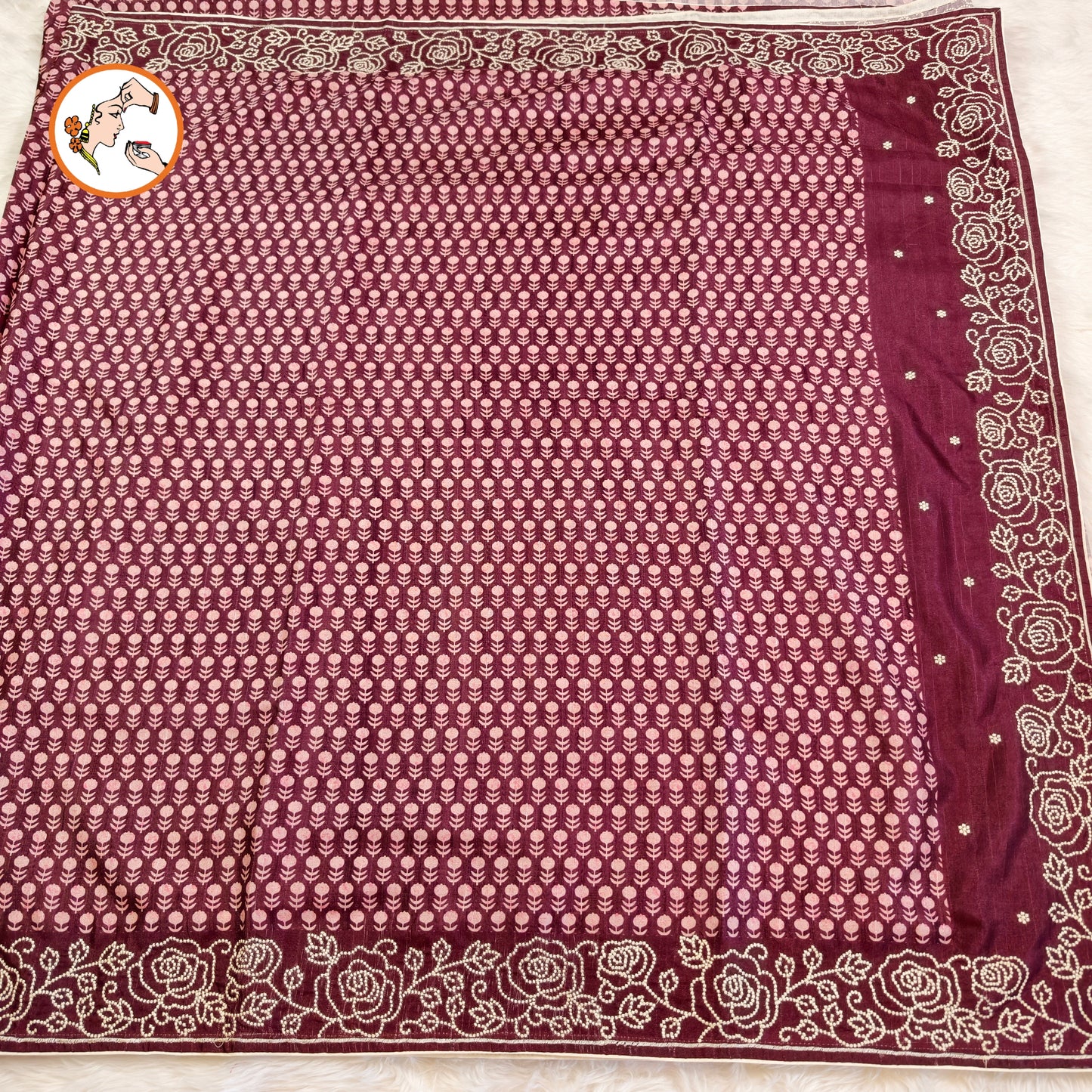 Purple colour Unique Pattern Raw Silk Designer Saree with embriodary work
