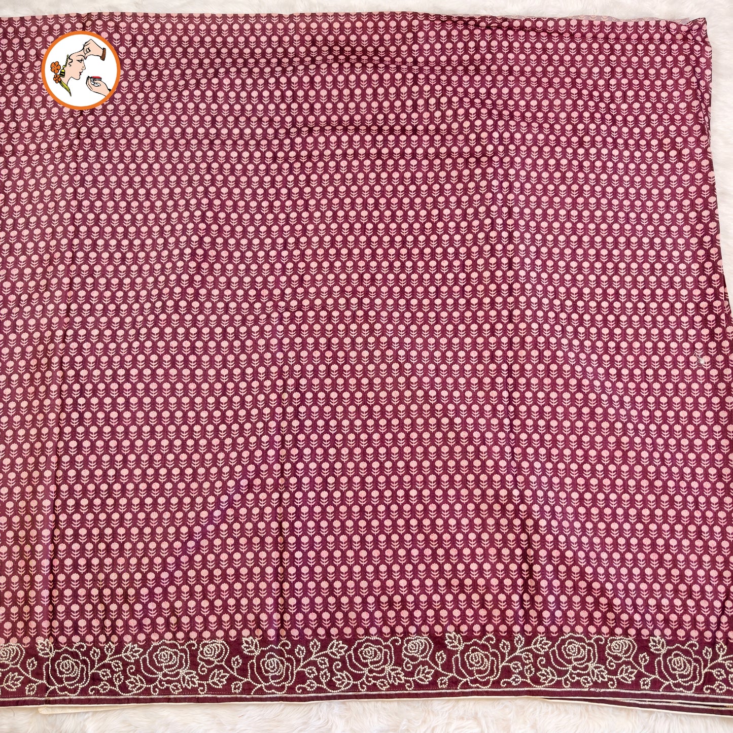 Purple colour Unique Pattern Raw Silk Designer Saree with embriodary work