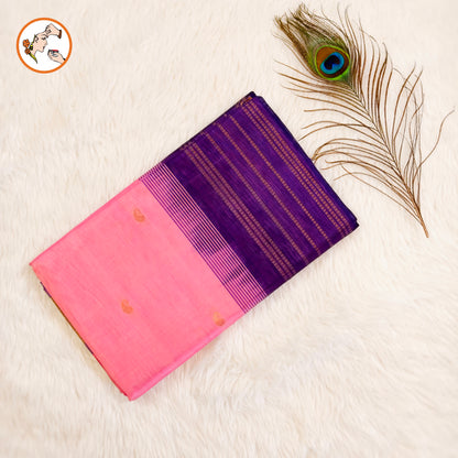 Soft Pink Traditional Pure Silk Cotton Saree