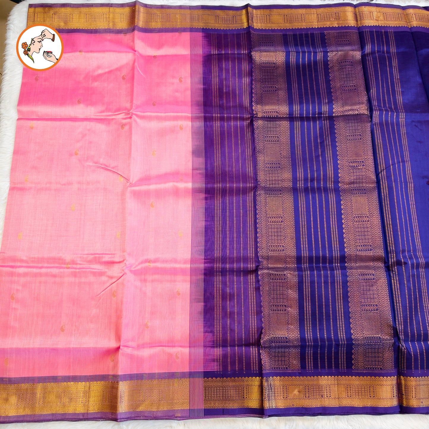 Soft Pink Traditional Pure Silk Cotton Saree