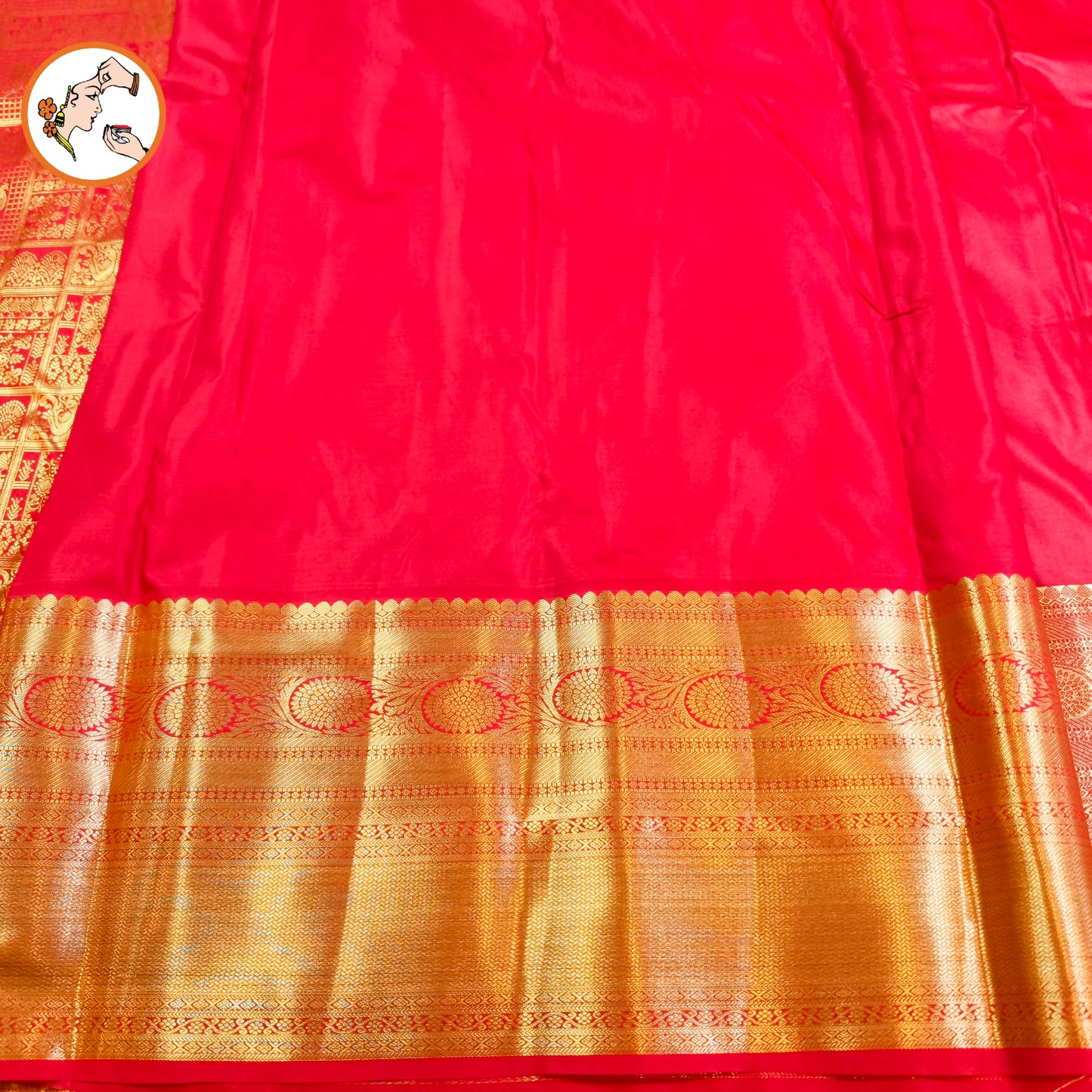 Red Bridal Full  weaving Kanchipuram Semi Silk Saree