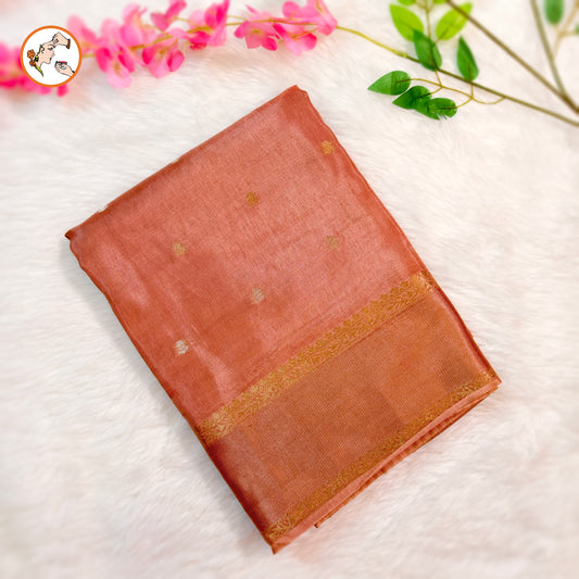 Biscuit colour Viscose Soft Silk Fancy Saree with Satin border