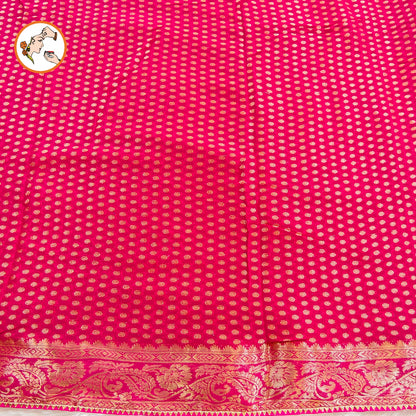 Pink Pure Banarasi Georgette Partywear Saree