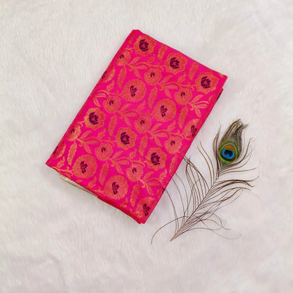 Pink Border Kanchipuram Silk Saree Vivahasilks