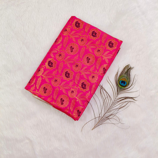 Pink Border Kanchipuram Silk Saree