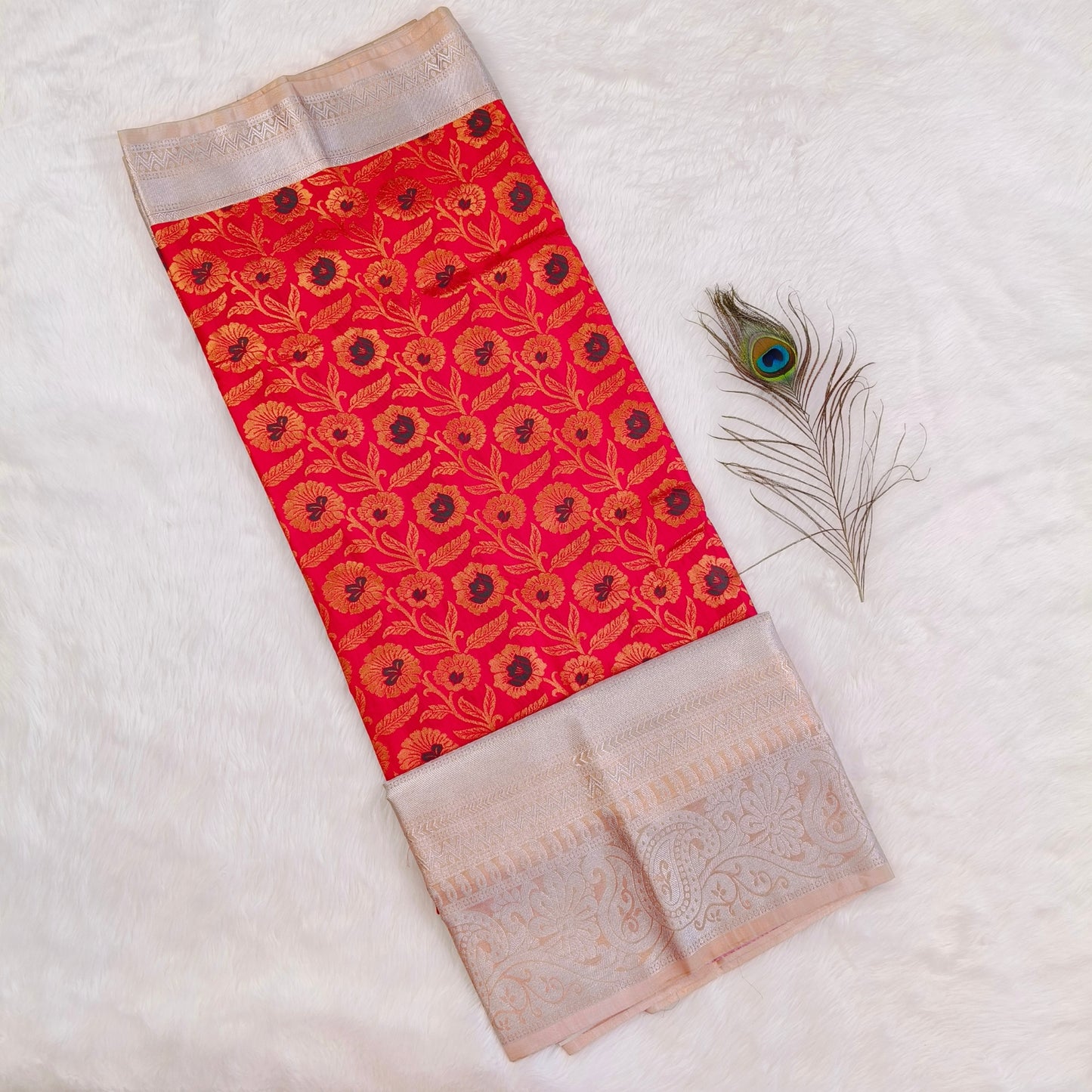 Red Border Kanchipuram Silk Saree